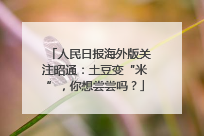 人民日报海外版关注昭通：土豆变“米”，你想尝尝吗？