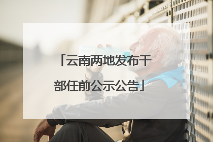 云南两地发布干部任前公示公告