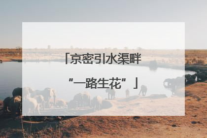 京密引水渠畔“一路生花”