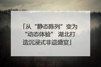 从“静态陈列”变为“动态体验” 湖北打造沉浸式非遗盛宴
