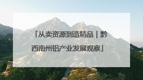 从卖资源到造精品｜黔西南州铝产业发展观察