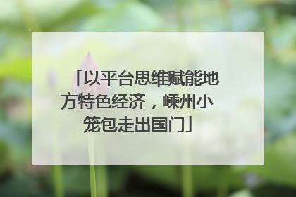 以平台思维赋能地方特色经济，嵊州小笼包走出国门