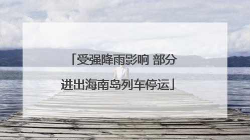 受强降雨影响 部分进出海南岛列车停运