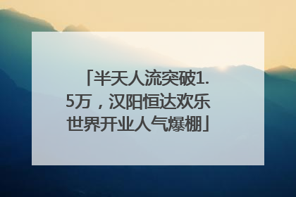 半天人流突破1.5万，汉阳恒达欢乐世界开业人气爆棚