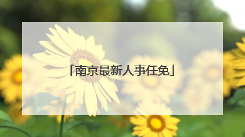 南京最新人事任免