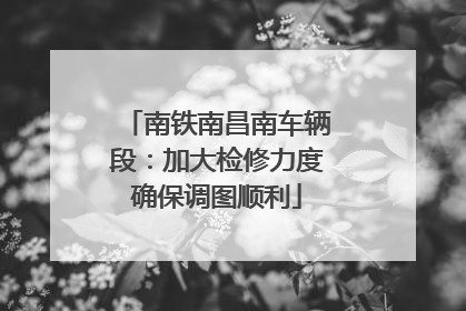 南铁南昌南车辆段：加大检修力度确保调图顺利