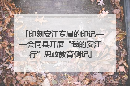印刻安江专属的印记——会同县开展“我的安江行”思政教育侧记