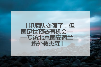 印尼队变强了，但国足世预赛有机会——专访北京国安荷兰籍外教杰森