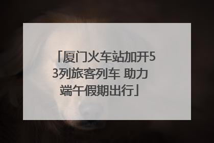 厦门火车站加开53列旅客列车 助力端午假期出行