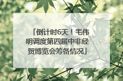 倒计时6天！毛伟明调度第四届中非经贸博览会筹备情况
