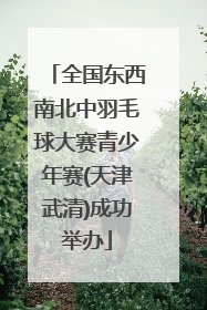 全国东西南北中羽毛球大赛青少年赛(天津武清)成功举办
