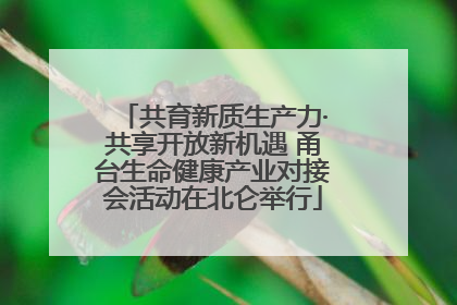 共育新质生产力·共享开放新机遇 甬台生命健康产业对接会活动在北仑举行