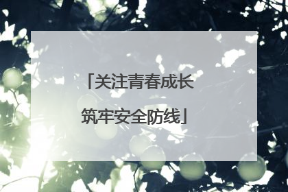关注青春成长 筑牢安全防线