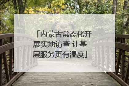 内蒙古常态化开展实地访查 让基层服务更有温度