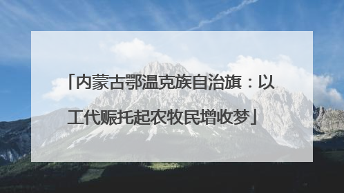 内蒙古鄂温克族自治旗：以工代赈托起农牧民增收梦