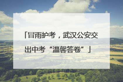冒雨护考，武汉公安交出中考“温馨答卷”