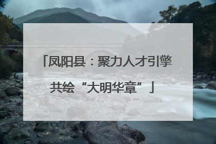 凤阳县：聚力人才引擎 共绘“大明华章”