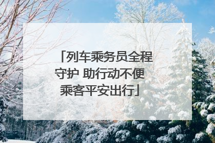 列车乘务员全程守护 助行动不便乘客平安出行