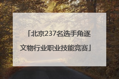 北京237名选手角逐文物行业职业技能竞赛