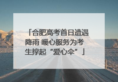 合肥高考首日遭遇降雨 暖心服务为考生撑起“爱心伞”
