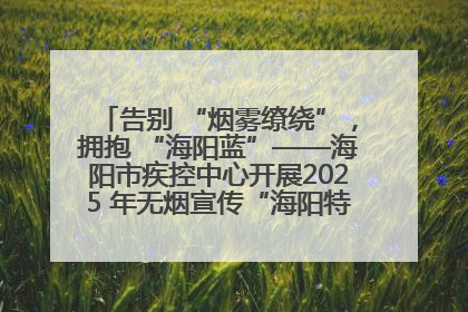 告别 “烟雾缭绕”，拥抱 “海阳蓝”——海阳市疾控中心开展2025 年无烟宣传“海阳特色”实践记录