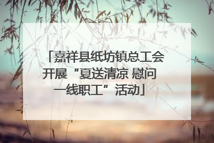 嘉祥县纸坊镇总工会开展“夏送清凉 慰问一线职工”活动