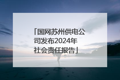 国网苏州供电公司发布2024年社会责任报告