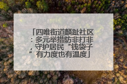 四唯街道麟趾社区：多元举措防非打非，守护居民“钱袋子”有力度也有温度