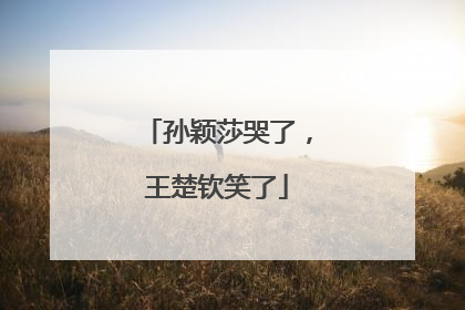 孙颖莎哭了，王楚钦笑了