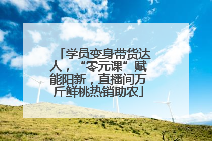学员变身带货达人，“零元课”赋能阳新，直播间万斤鲜桃热销助农