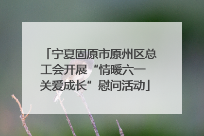 宁夏固原市原州区总工会开展“情暖六一 关爱成长”慰问活动