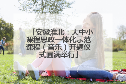 安徽淮北：大中小课程思政一体化示范课程（音乐）开题仪式圆满举行