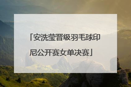 安洗莹晋级羽毛球印尼公开赛女单决赛