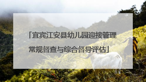 宜宾江安县幼儿园迎接管理常规督查与综合督导评估