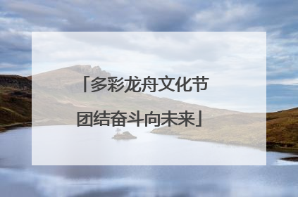 多彩龙舟文化节 团结奋斗向未来