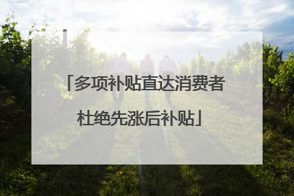 多项补贴直达消费者 杜绝先涨后补贴