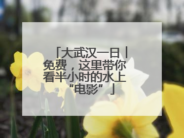大武汉一日︱免费，这里带你看半小时的水上“电影”