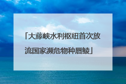 大藤峡水利枢纽首次放流国家濒危物种唇鲮