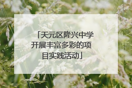 天元区隆兴中学开展丰富多彩的项目实践活动