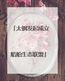 太钢发起成立船舶生态联盟