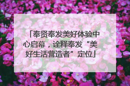 奉贤奉发美好体验中心启幕，诠释奉发“美好生活营造者”定位