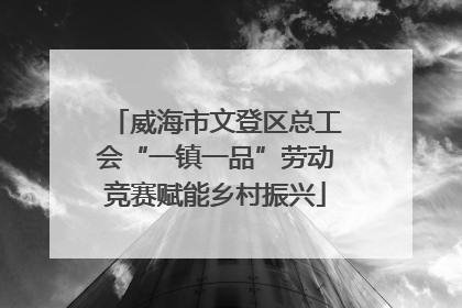 威海市文登区总工会“一镇一品”劳动竞赛赋能乡村振兴