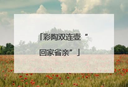 彩陶双连壶“回家省亲”