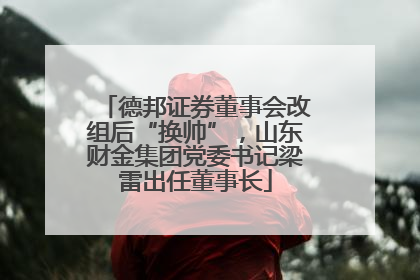 德邦证券董事会改组后“换帅”，山东财金集团党委书记梁雷出任董事长