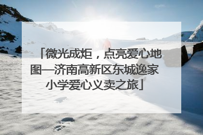 微光成炬，点亮爱心地图—济南高新区东城逸家小学爱心义卖之旅