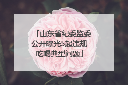 山东省纪委监委公开曝光5起违规吃喝典型问题