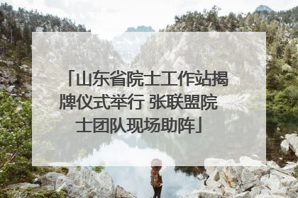 山东省院士工作站揭牌仪式举行 张联盟院士团队现场助阵