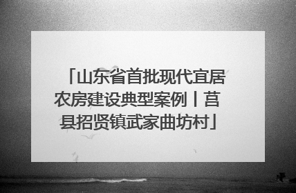 山东省首批现代宜居农房建设典型案例丨莒县招贤镇武家曲坊村