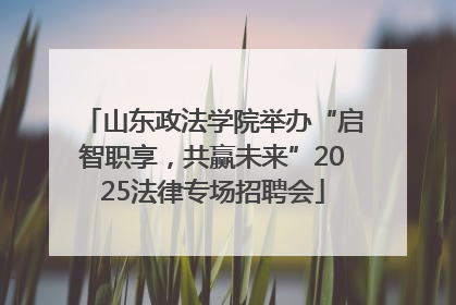 山东政法学院举办“启智职享，共赢未来”2025法律专场招聘会