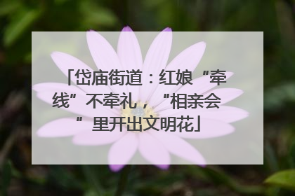 岱庙街道：红娘“牵线”不牵礼，“相亲会”里开出文明花